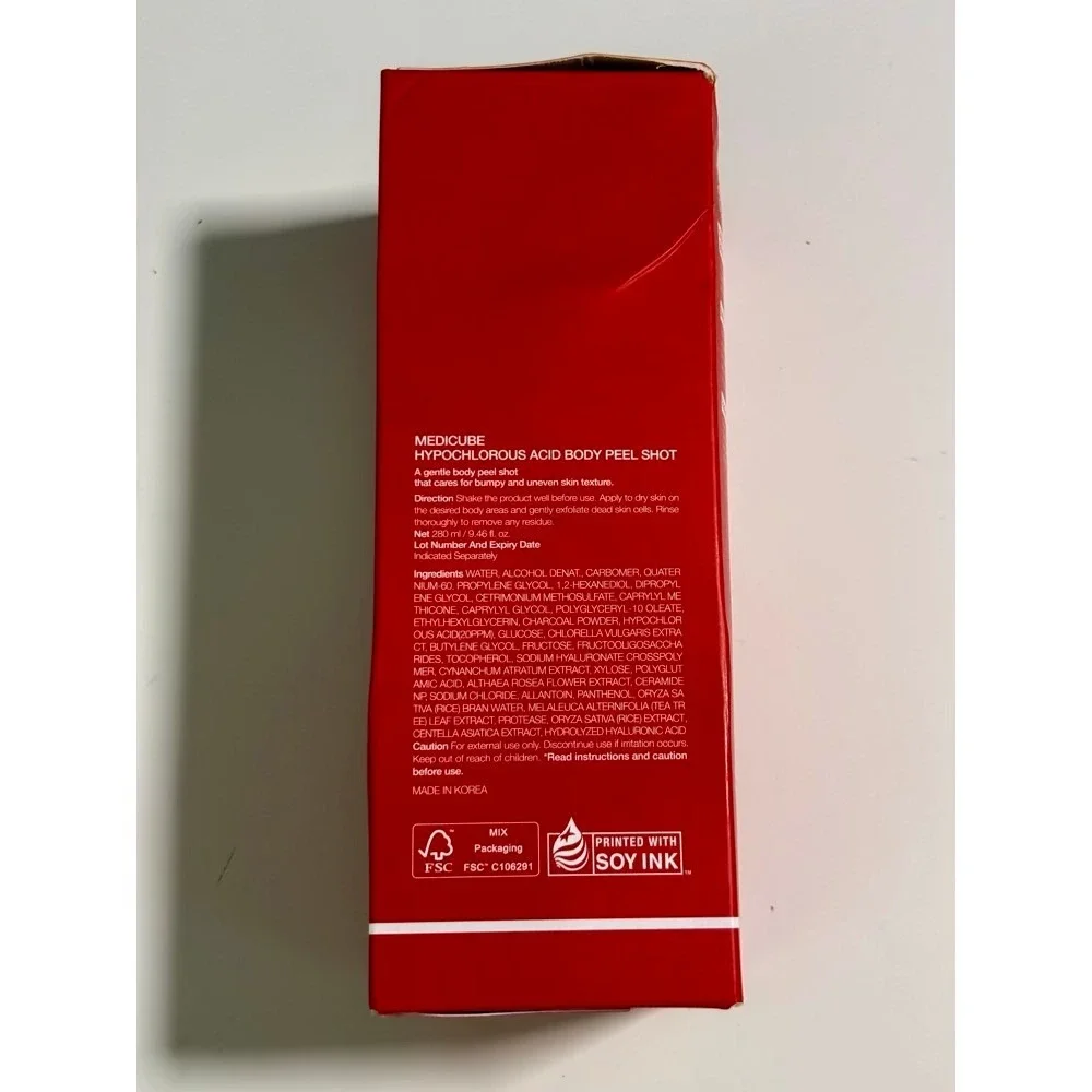 Medicube Hypochlorous Acid Body Peel Shot 280ml Exfoliating Clarifying K-Beauty